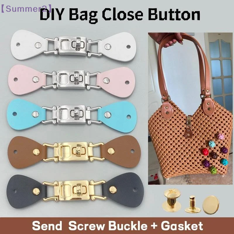 【Xia2】PU Leather Bag Turn Lock Clasp With Golden Metal Fittings Multi-Color Handbag Closure For DIY Women Purse Craft{S}