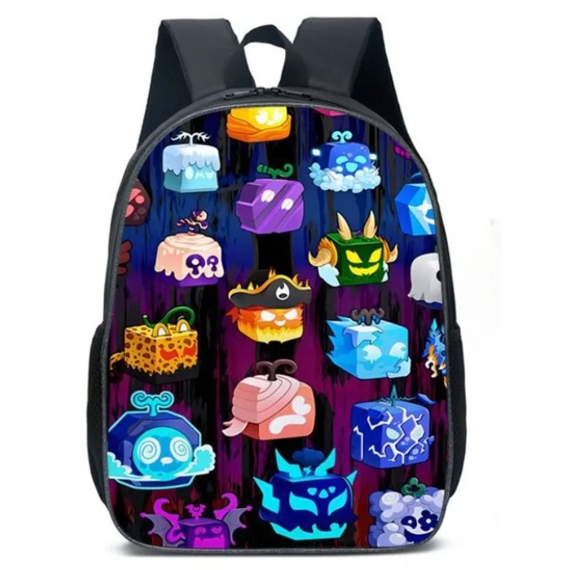 ROBLOX Blox Fruits Primary School Bag Children\'s Cartoon Backpack Backpack Kawaii Cartoon School Bag Mochila