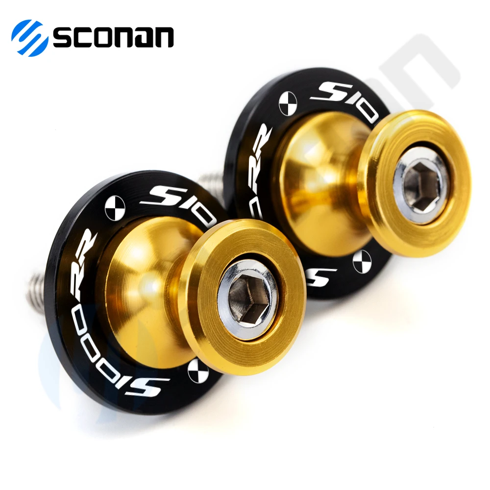 สําหรับ BMW S1000RR HP4 S 1000 RR S1000 RR/R S1000R 8MM รถจักรยานยนต์ CNC Swingarm Spools Sliders Swing ARM spools sllider ฝาครอบ ﻿