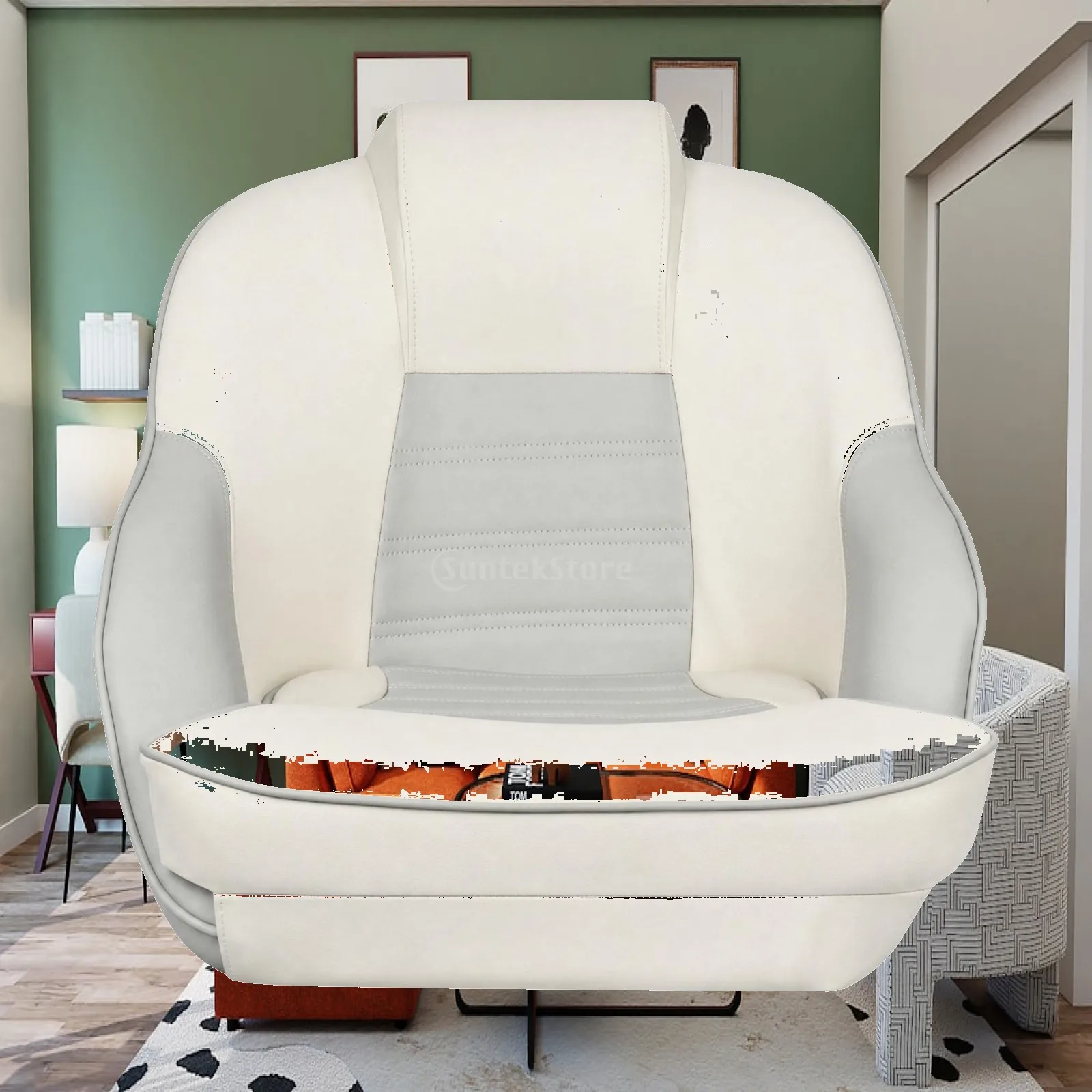 Premium Marine Captain Seat Luxury Steering Chair Upholstered for Fishing Boat Yacht Navigation