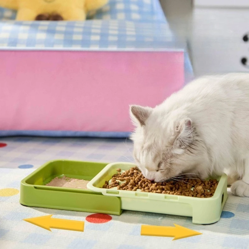 2 In 1 PP Slow Feeder Dog Treat Puzzle Licking Mat Non-slip Cats Bowls Licking Pad Pet For Dry/Wet Food