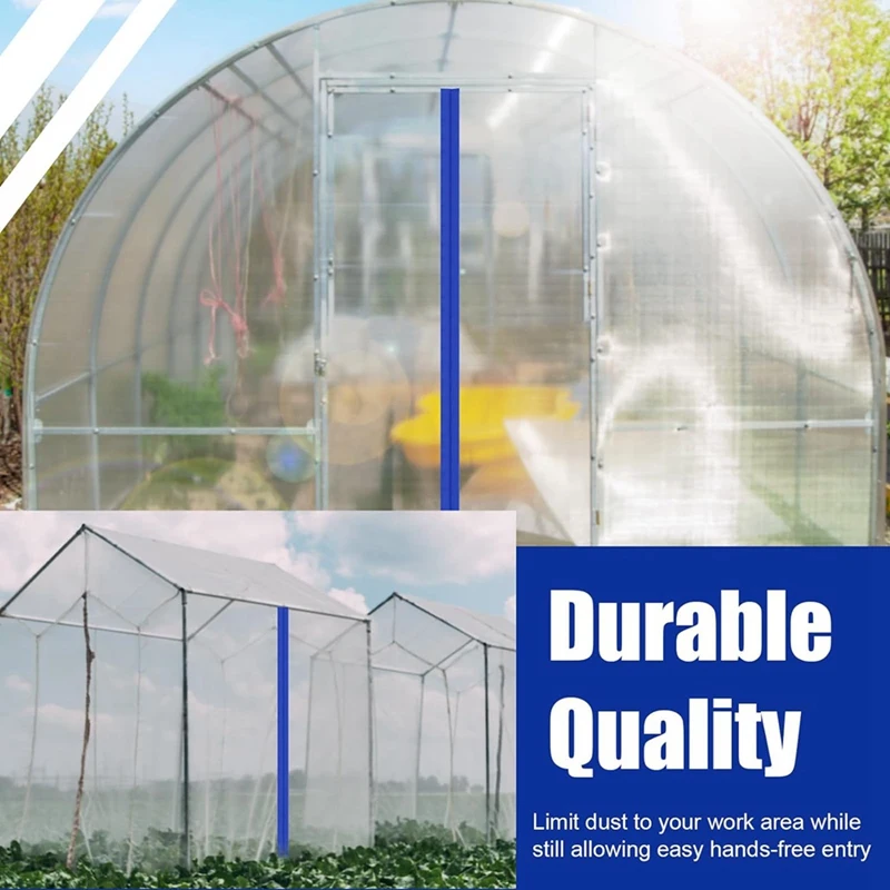 4 Roll Zipper Dust Barrier 7Ft X 3Inch Door Dustproof Zipper Structure Zipper Door For Greenhouse Tent Accessories