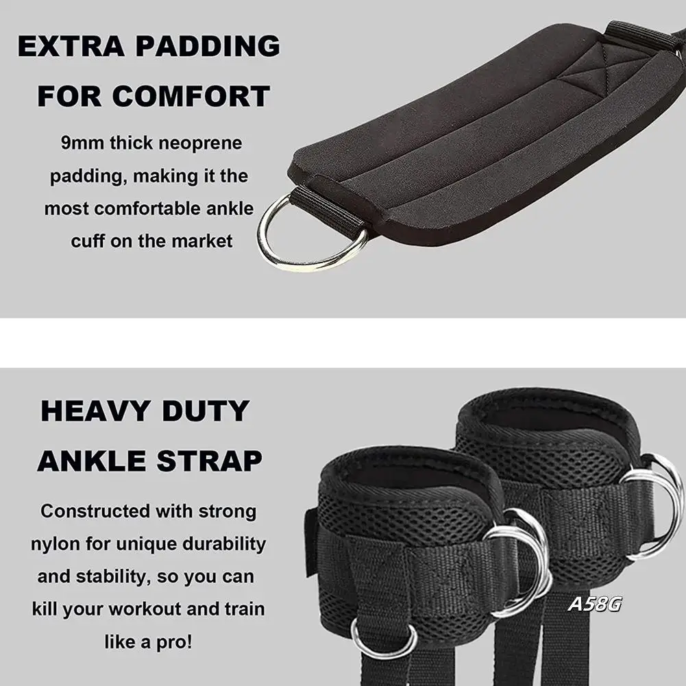 

Ankle Strap For Cable Machine, Men & Women Thigh Bands Kickback For Workout Hips Trainer Leg Press Muscle Strength Gym