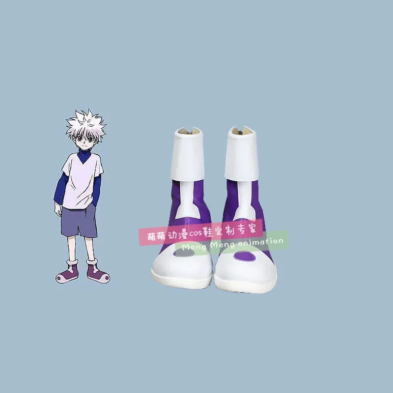 

Hunter X Hunter Cosplay SHOES Killua Zoldyck Cosplay Shoes Costume Boots For Adult Halloween Props Custom Made