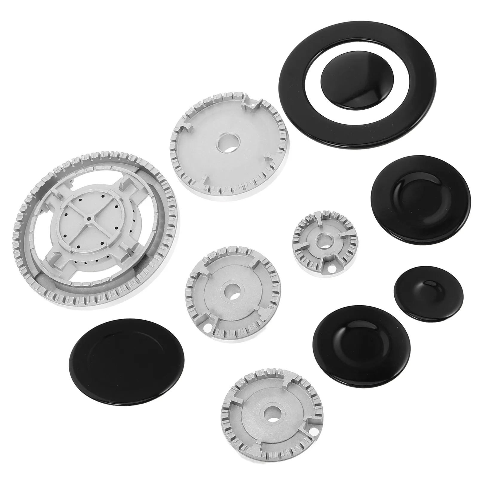 

1Set Gas Stove Burner Flame Caps Precision Replacement Covers Easy Clean Flame Safety Prevent Overflow Compatible Cooktop