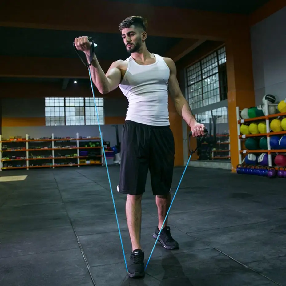 5-Level Resistance Bands With Handles For Home Workouts And Strength Training - Perfect For Yoga Pilates And Fitness Equipm