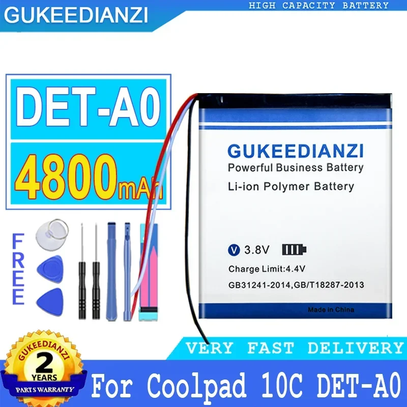 

Аккумулятор GUKEEDIANZI для Coolpad 10C, аккумулятор большой мощности, 4800 мАч