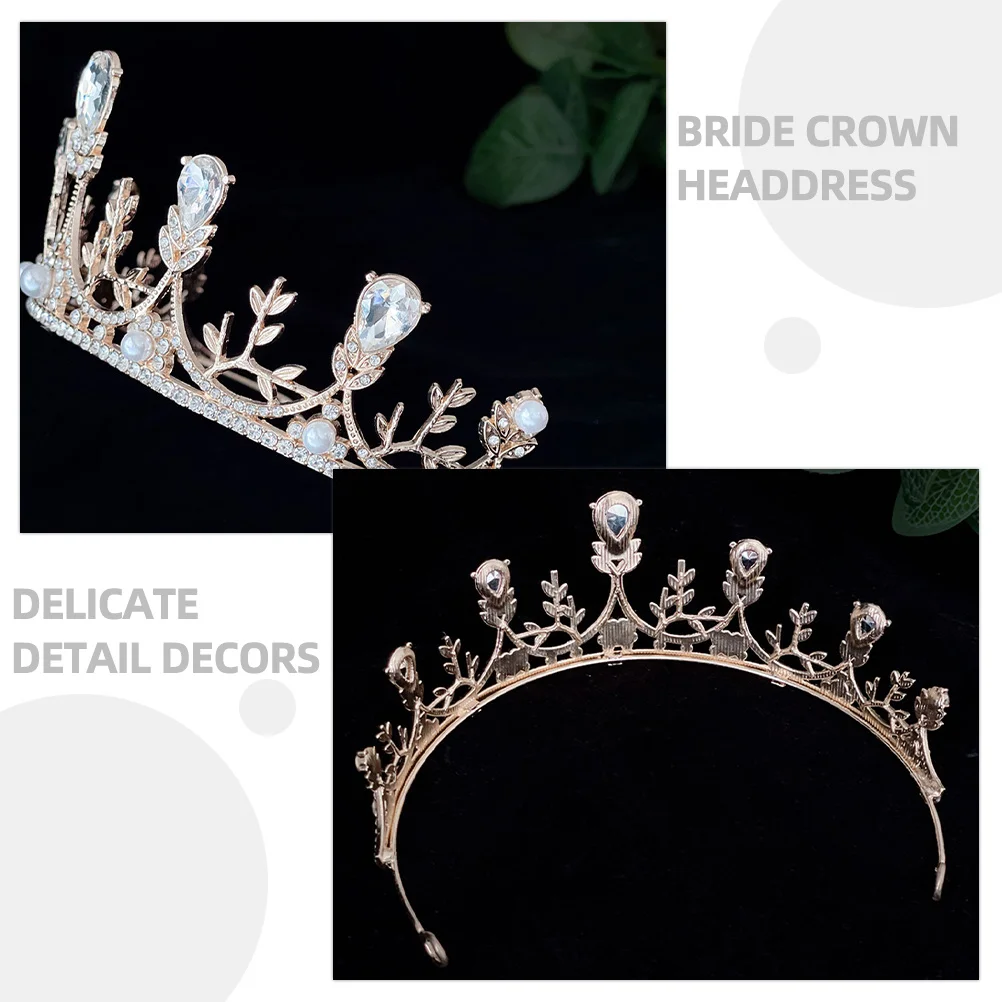 

Bridal Crown Rhinestone Tiara Wedding Headpiece Bride Headdress Sparkling Bridal Accessories Elegant Party Decor