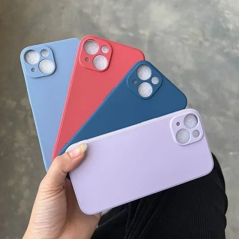 Phone Case for Iphone 14 Plus 13 12 Mini 11 Pro Max Xs X Xr 7 8 Candy Color Original Liquid Silicone Soft Protector Back Cover - náhled 3
