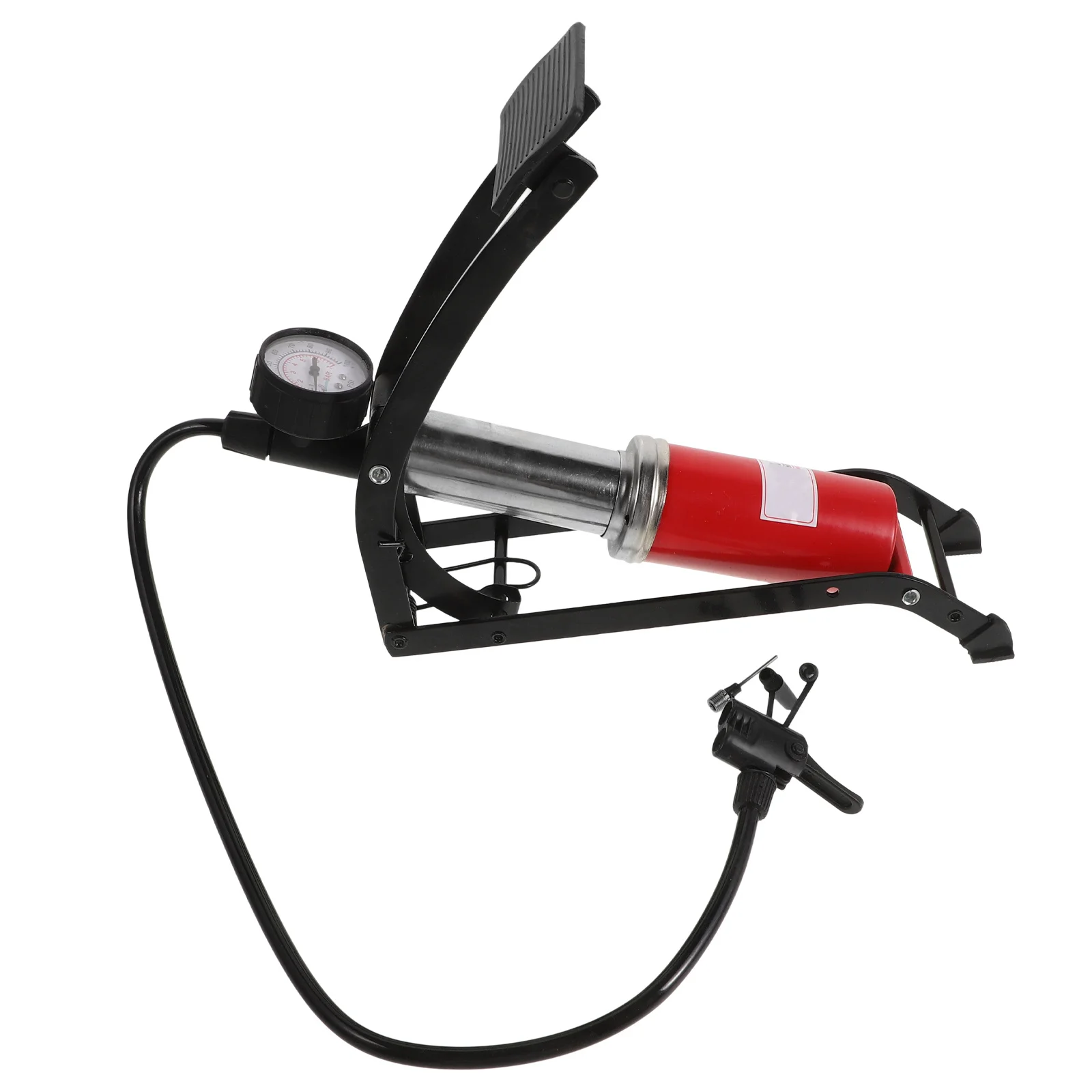 1 قطعة مضخة القدم الضغط العالي لإطارات السيارة دراجة نارية نافخة مع مقياس الضغط المضادة للانزلاق دواسة مضخة هواء أرضية للمركبات #5