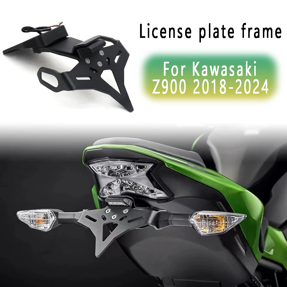 

For Kawasaki Z900 Z 900 z900 2018-2024 Motorcycle license plate holder and headlight installation bracket License plate kit