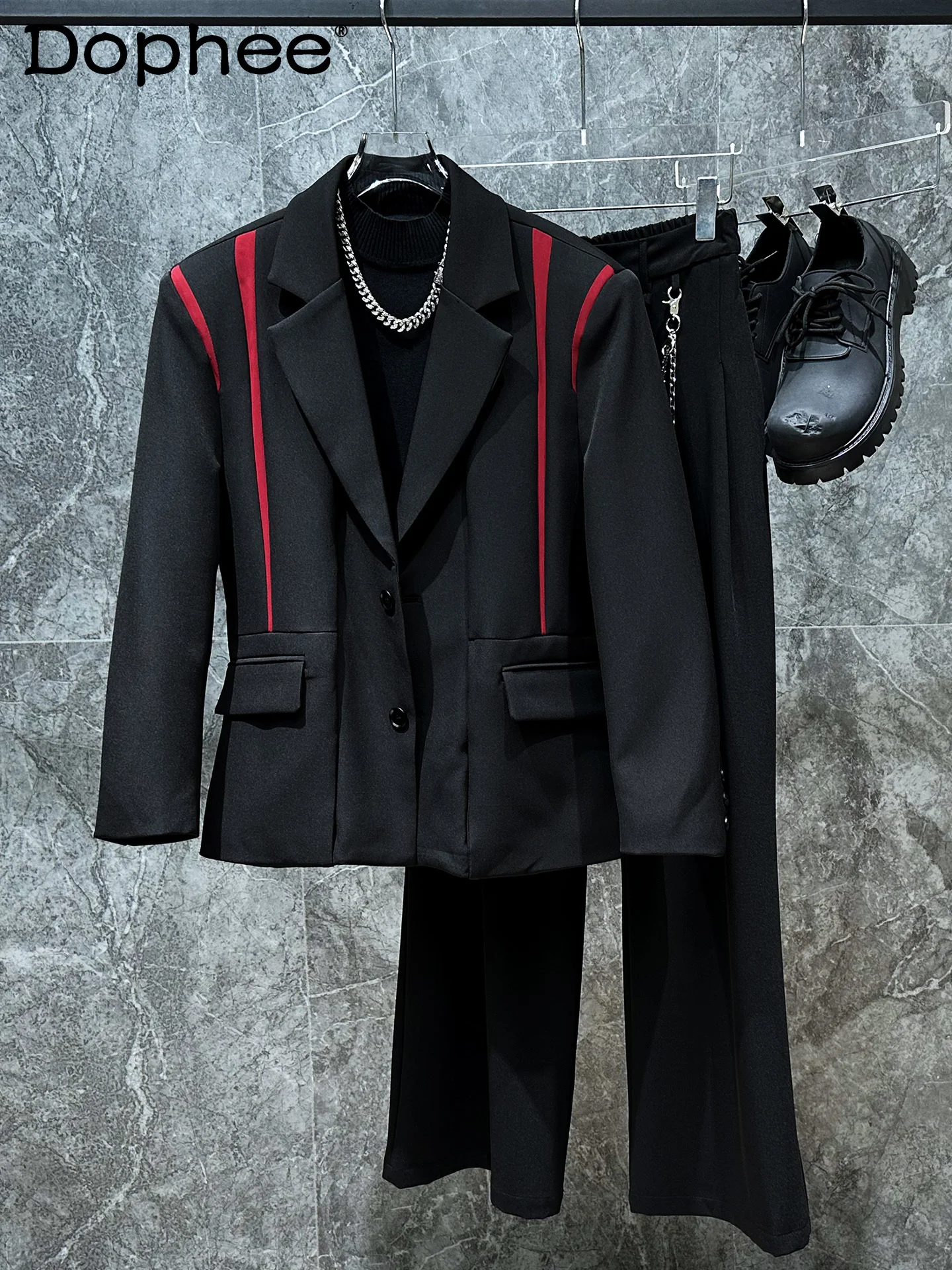 

2025 New Korean Version Ins Design Suit Jacket Fashion Trend Casual Stylish Men's Blazer