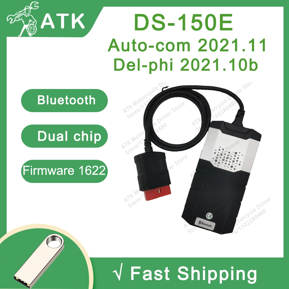 

Диагностическое оборудование DS-150E 1622 Del-phi 2021.10b, совместимые с функцией сканирования Bluetooth, инструменты для обслуживания, поддерживает автомобили, грузовики