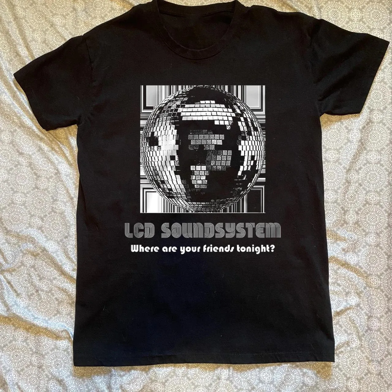 LCD Soundsystem Disco ball 'All My Friends' Black All Size T-Shirt QA611