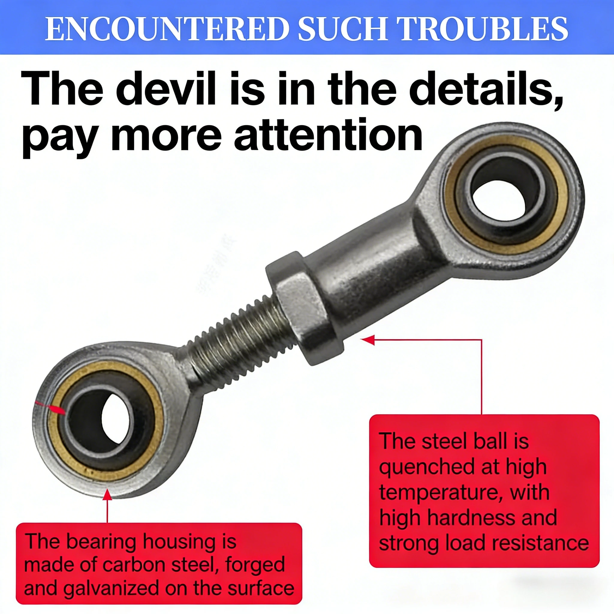 1pc Universal Joint Rod End Spherical Plain Bearing SA6T/K SAL6T/L POSA6 Fish Eye Joint M6