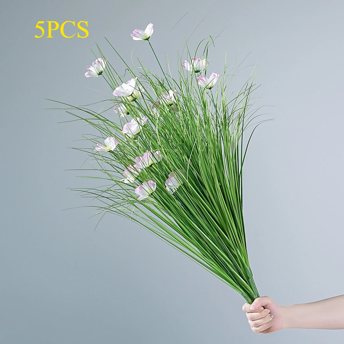 

5PCS Artificial Chrysanthemum Handle Bunch 60CM Thatch Ornaments Fake Flowers Office Living Room Home Christmas Decor Plants