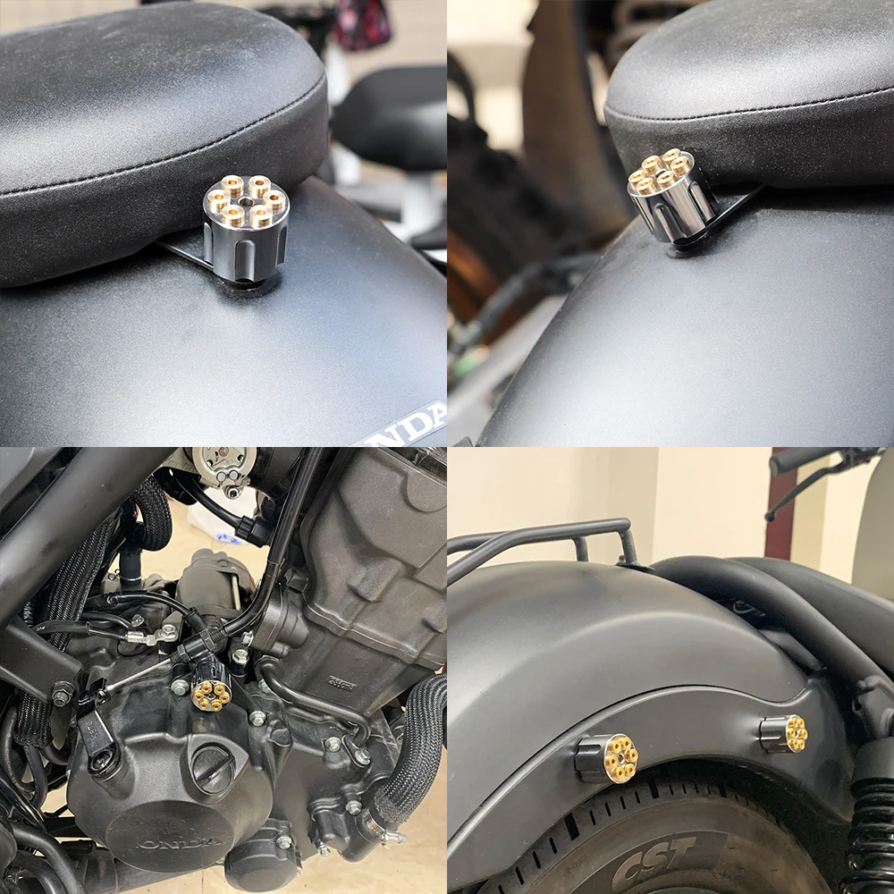 SAMUZOKI Motorcycle Aluminum M8 Rear Fender Seat Bolt Screw Mount For Honda Rebel CMX300 CMX500 1100 2017-2021