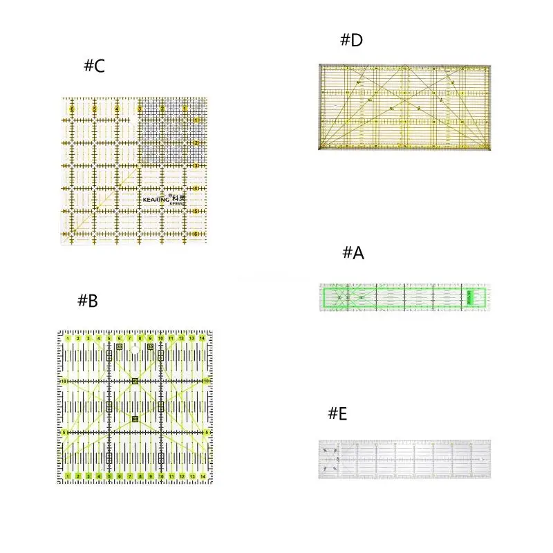 Линейка для резки ткани, линейки для квилтинга, акриловая прозрачная нескользящая маркировка для лоскутного шитья, для одежда,