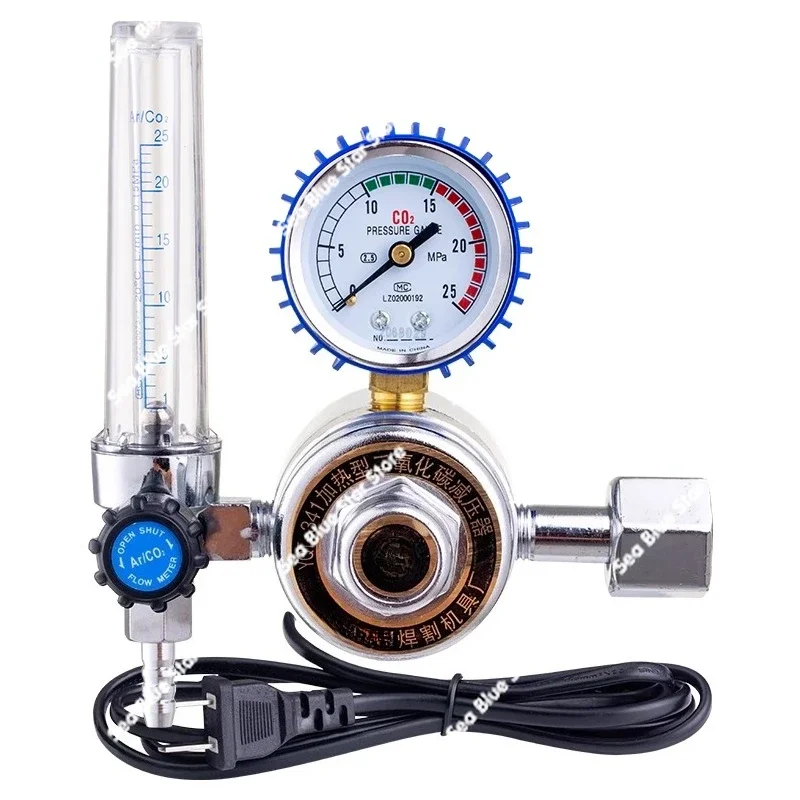 Carbon dioxide pressure relief gauge valve 36V220V secondary welding machine pressure gauge, high pressure relief gauge