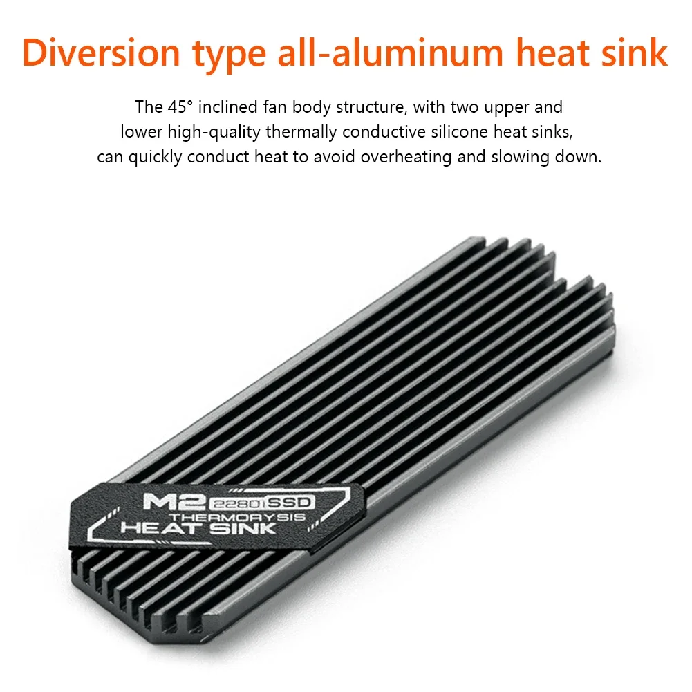 M.2 SSD NVMe Heat Sink M2 2280 Solid State Hard Disk Aluminum Heatsink Gasket with Thermal Silicone Pad PC Accessories