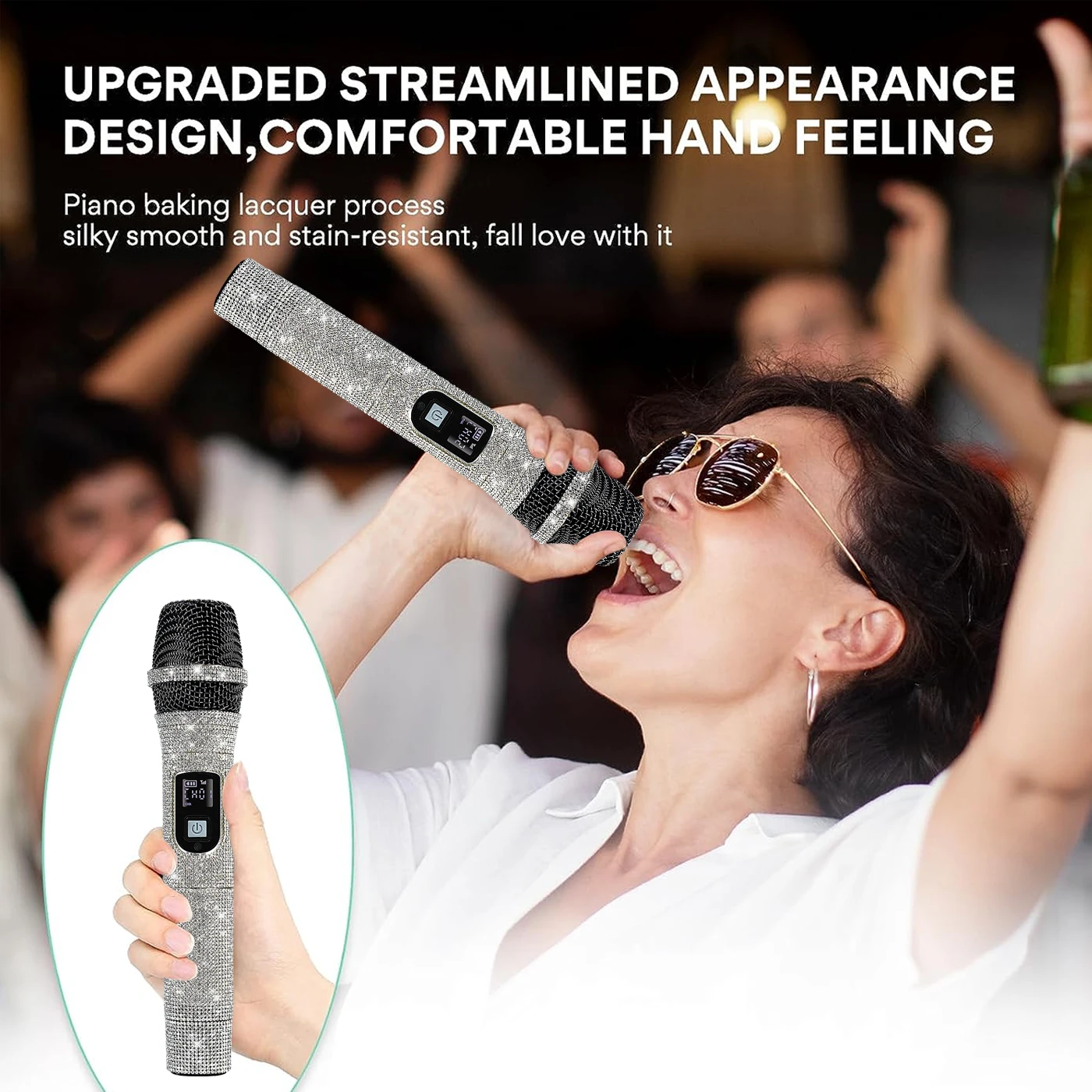 No Delay Real UHF Professional Universal Wireless Microphone Rechargeable 3.5mm Receiver Crystal Dynamic Mic for Sound Card