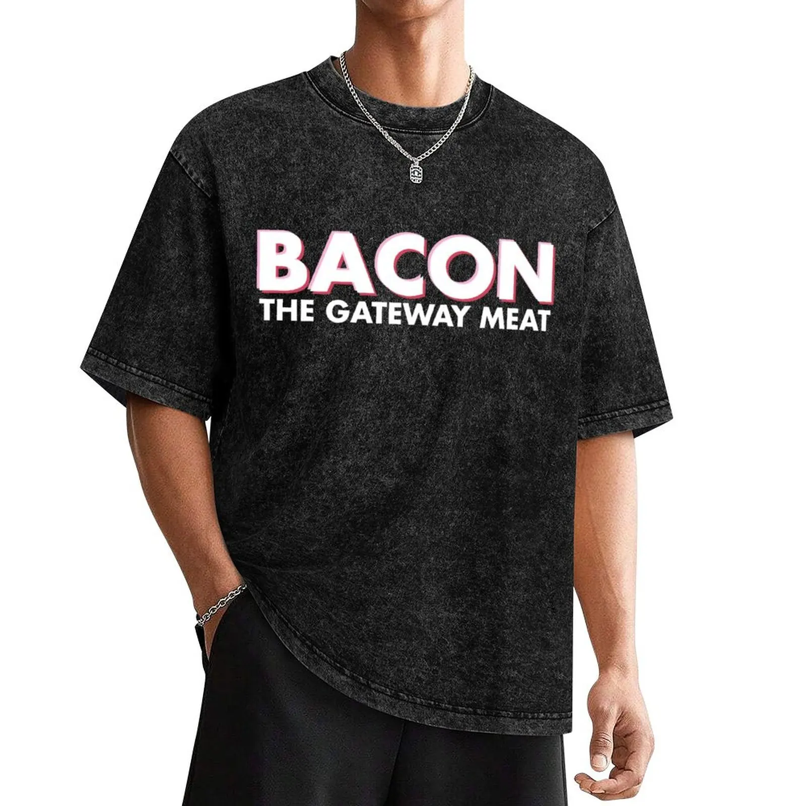 Bacon Is The Gateway Meat T-Shirt T-shirts oversize vintage anime shirt tops t shirt men