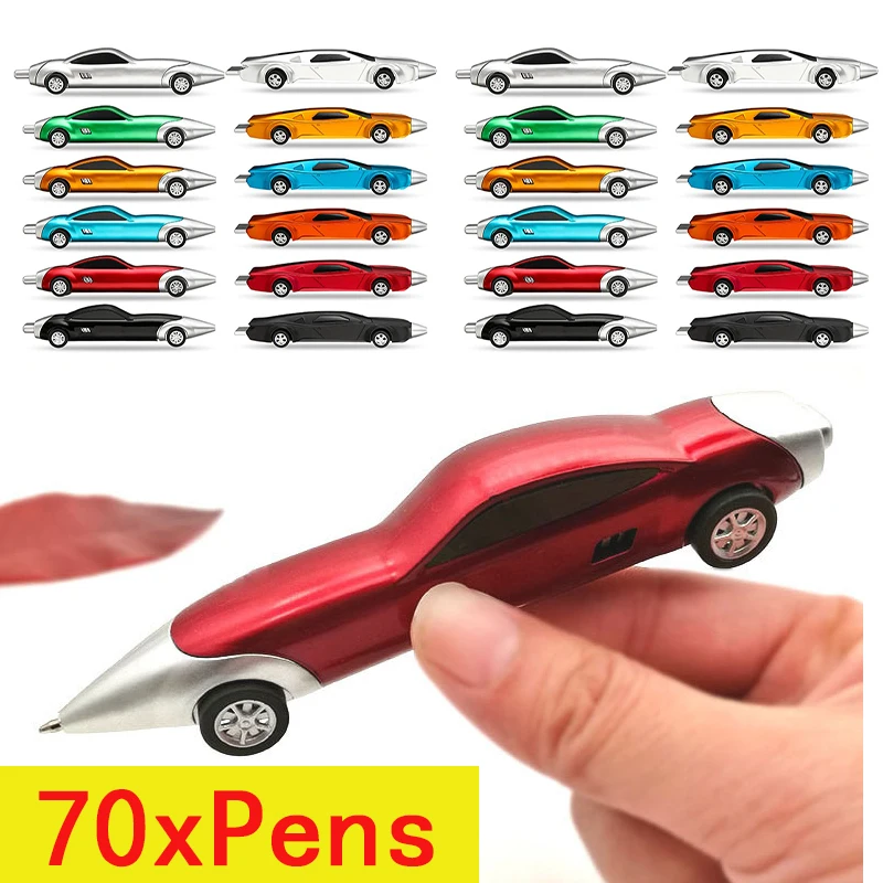 

70Pcs Car Cool Pens Racing Car Fun Pens Novelty Pens for Kids Car Stationery Supplies Car Ballpoint Pens Cute Pens