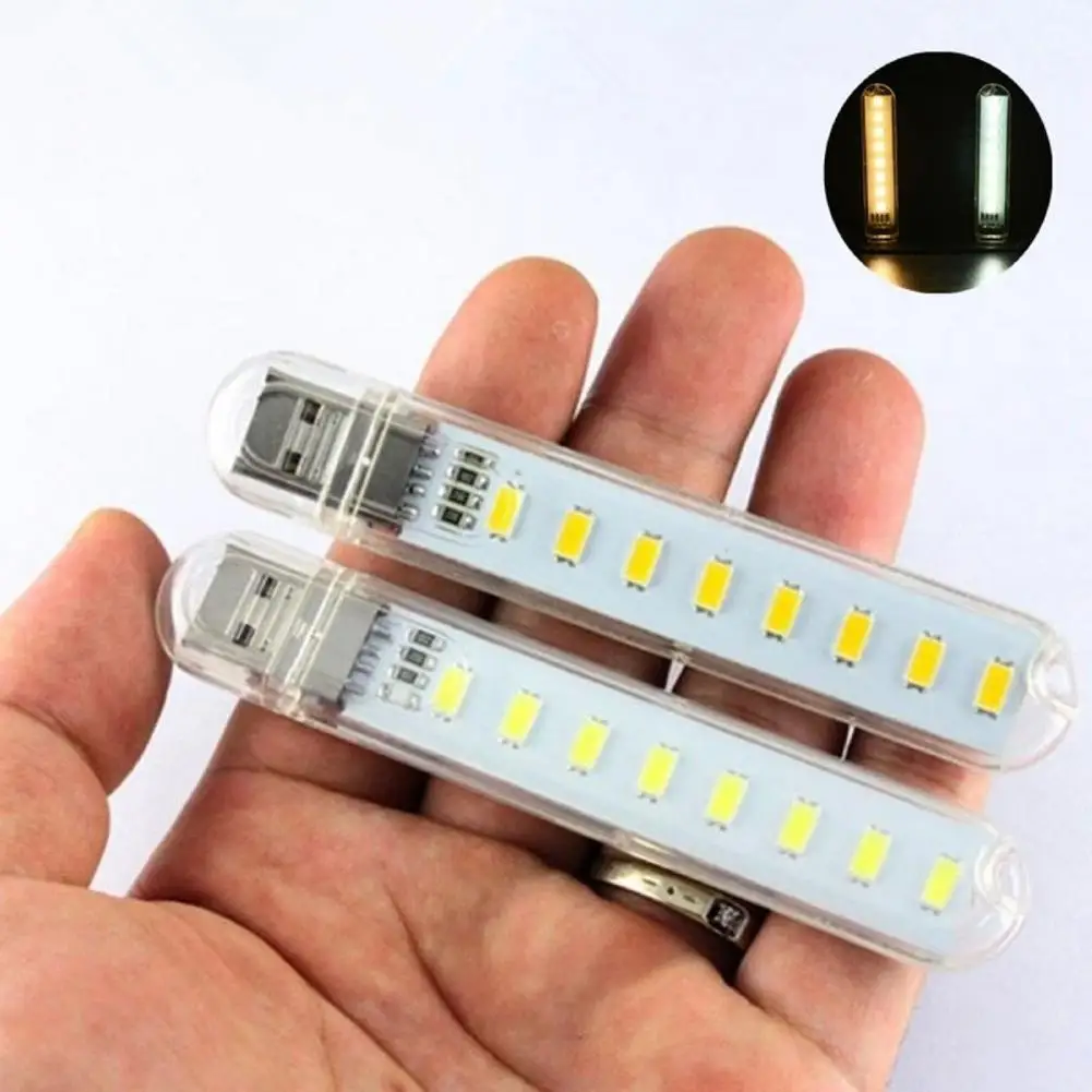 8 LED Outdoor Camping Light Mobile Power Mini Night Light Portable Back-up USB Lamp For Outdoor