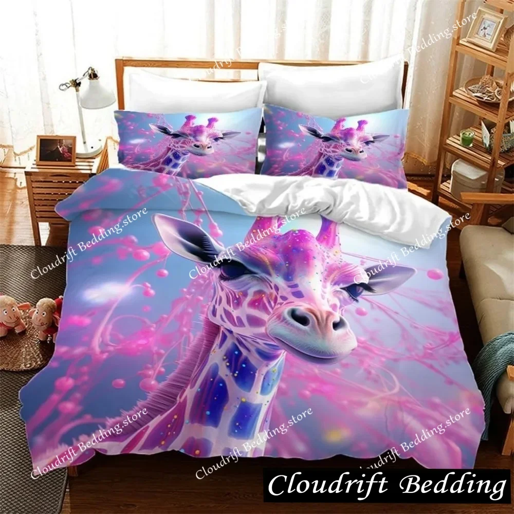 Divine Golden Angel Motif Bed Linen,Microfibre Bedding Sets, Children's Bed Linen  for Teenagers 3D Animal Printed  DuvetCover