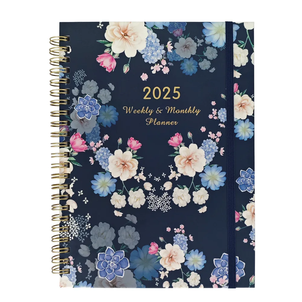 2025 Weekly Planner English A5 Agenda Planner Coil Notebook Stationery Gift Agenda Journal School Office Supplies Accessories