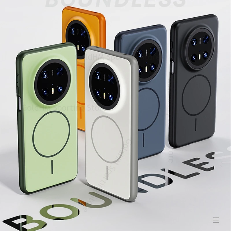 

For Magsafe Phone Skin Feel Case For Huawei Mate 80 70 Pro Plus Wireless Charger Magsafing Magnetic Cover Mate 60 70 80 Pro Plus