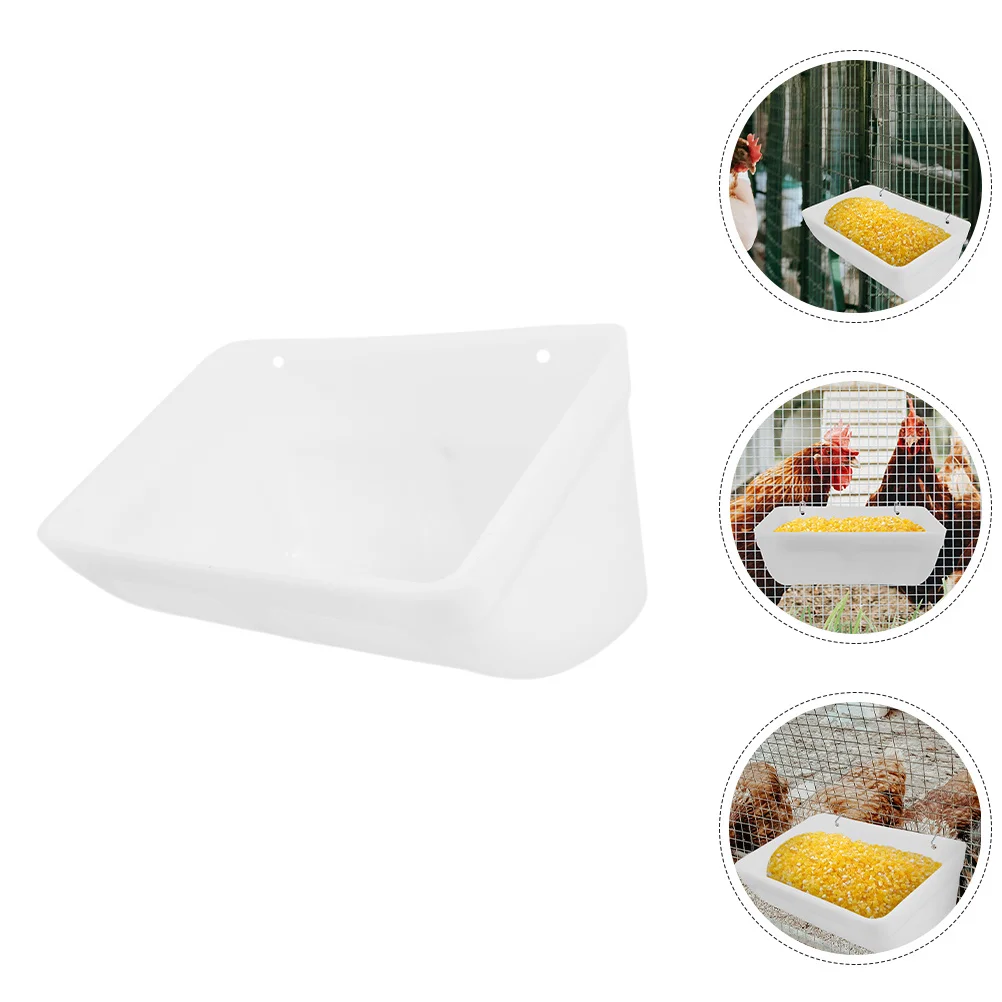 

1Set Automatic Poultry Feeding Trough Durable Plastic Chicken Feeder Waterer Spill Proof Long Food Container for Goose Pigeon