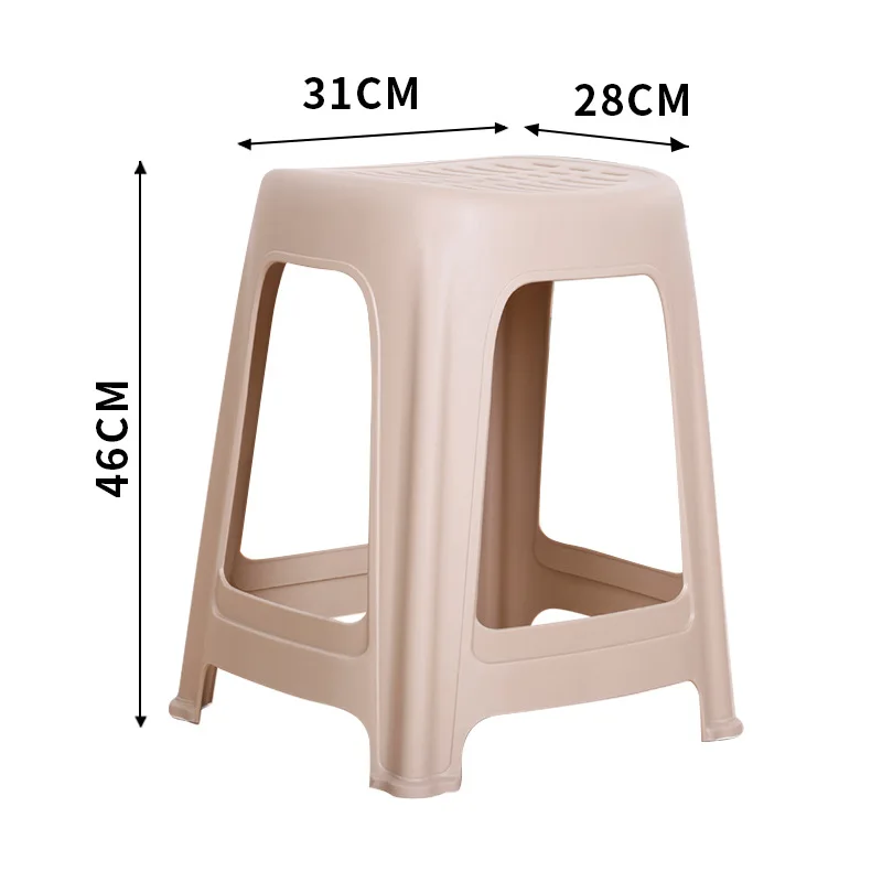 D52 plastic stool fashion square stool dining table high stool simple cooked plastic stripes creative stool