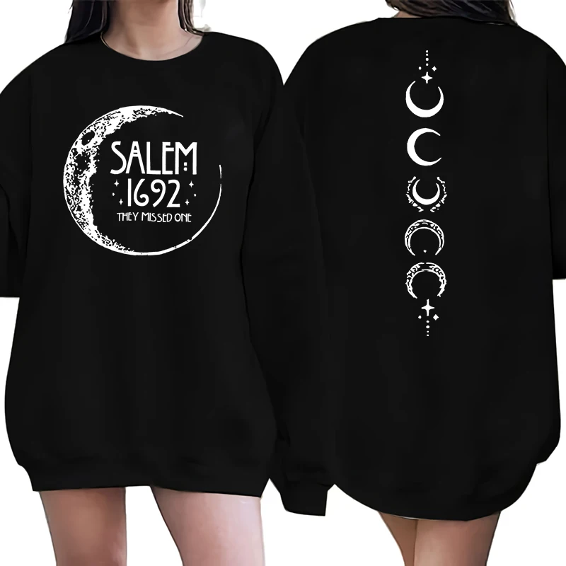 

Хэллоуин Salem 1692, они пропущенные, большие толстовки для женщин, толстовка ведьмы на Хэллоуин, пуловеры с длинными рукавами, большие размеры