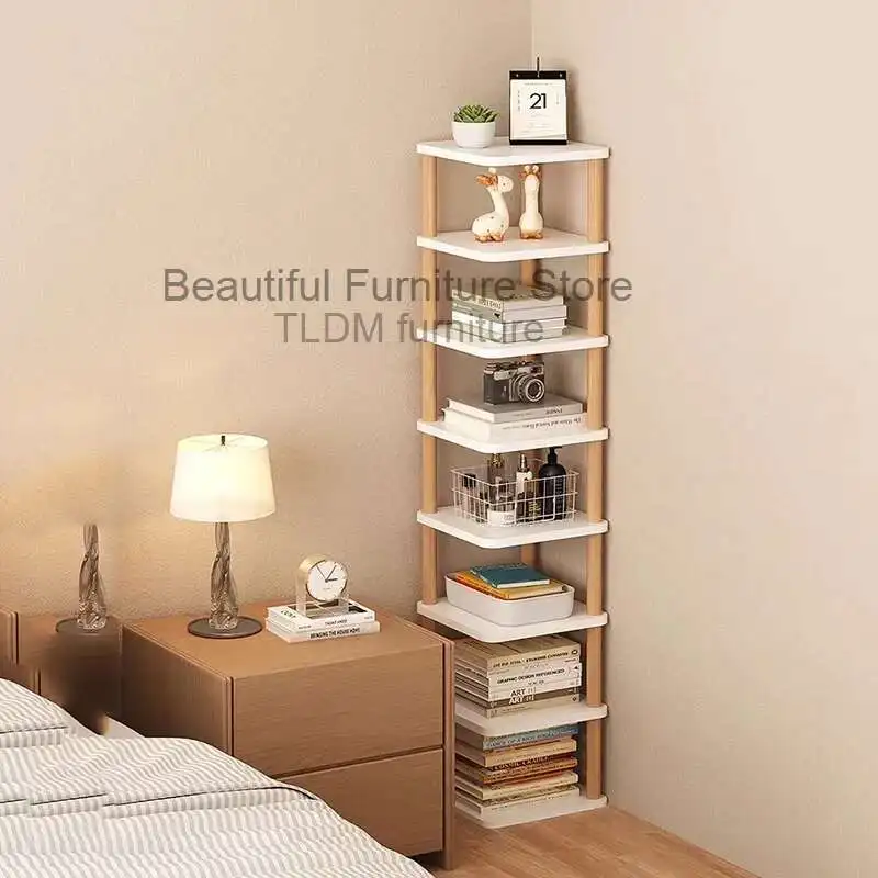 

Small Display Storage Organizer Stationery Bookcases Shelves Wooden Kids Bookshelf Wall Shelf Corner Estante Home Furniture WKBS