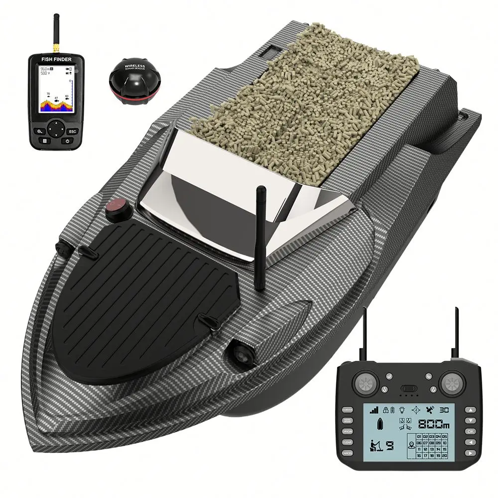 

V080 2025 New 800M 3KG 180 GPS Point Auto Return GPS Sonar 12v High Speed Carp Fishing Bait Boat with Release Hook
