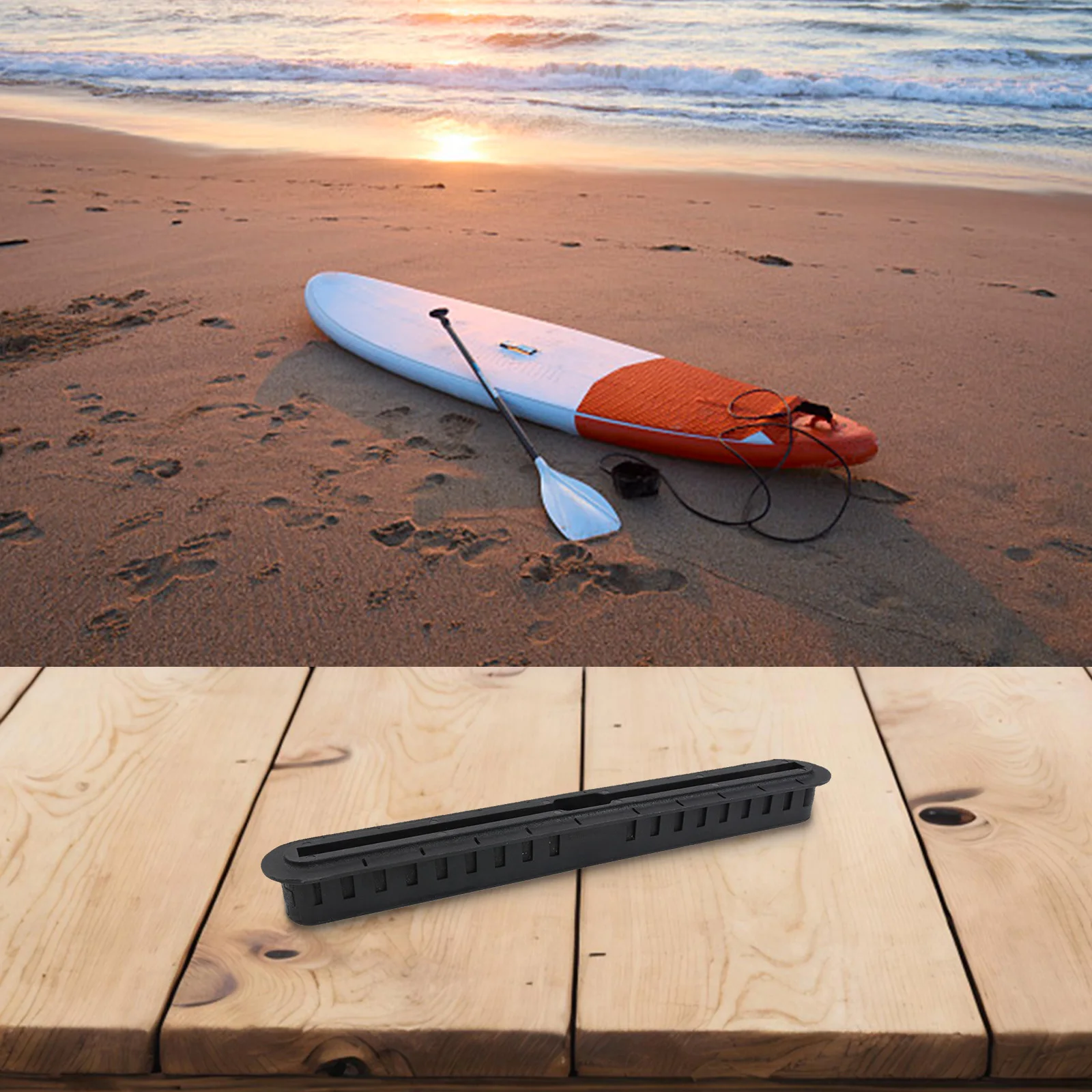 Paddleboard Compatible With Hydrofoils Hydrofoil Board ABS Material Black And White Colors Installing Hydrofoils