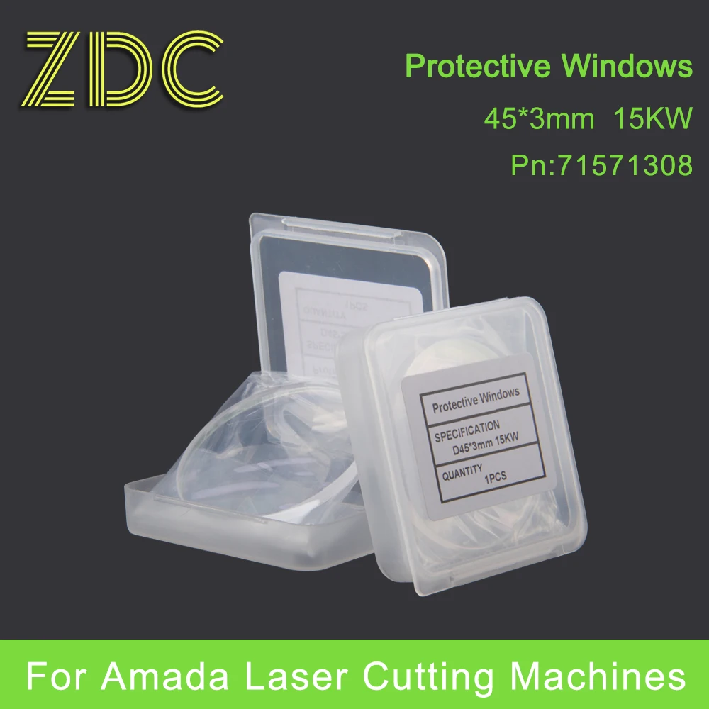 ZDC 10Pcs/Lot High Quality Laser Protective Windows/Lens 45X3mm 15KW Pn:71571308 For Amada Fiber Laser Cutting Machines