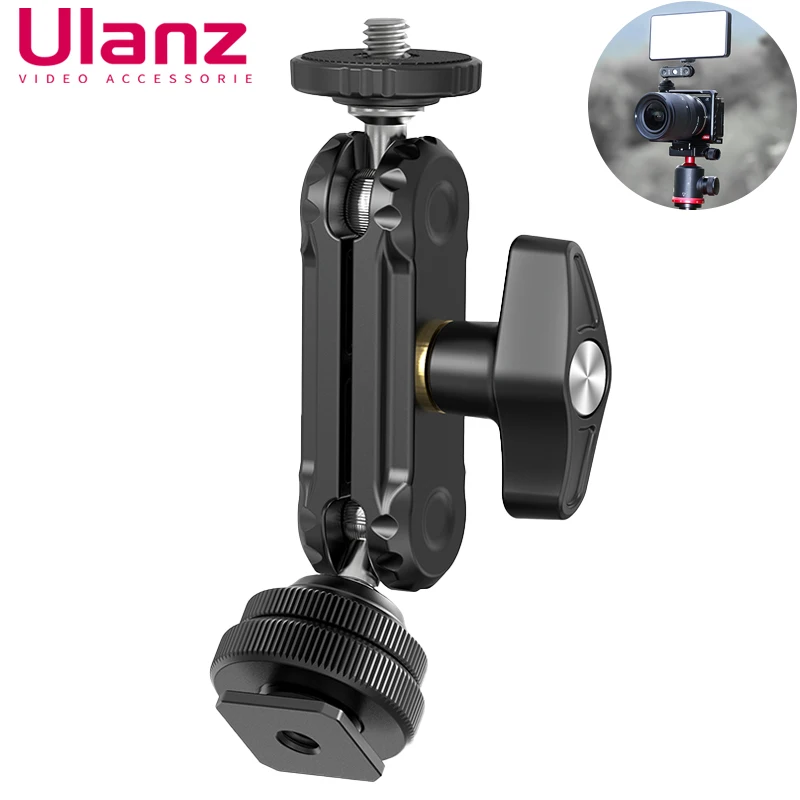 Ulanzi R098 Cold Shoe Adapter Mount Magic Arm 1/4 "Schroef Monitor Mount Voor Video Light Dslr Slr Camera Kooi Statief Mount Stand