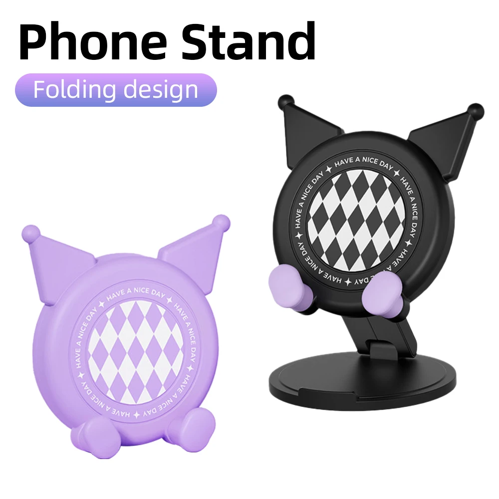 

For Creative Cartoon Foldable Rotating Desktop Lazy Phone Stand Holder Portable Cute Swivel Bracket Mount