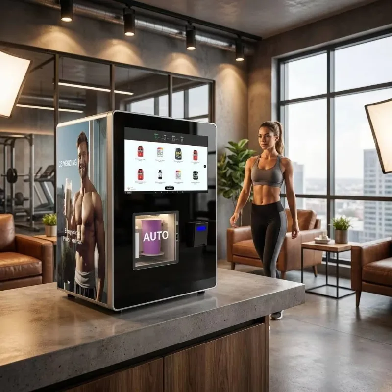 Touch Screen Protein Shake Vending Machine Automatic Protein Powder Beverage Vending Kiosk For Gym Mall Sports Center