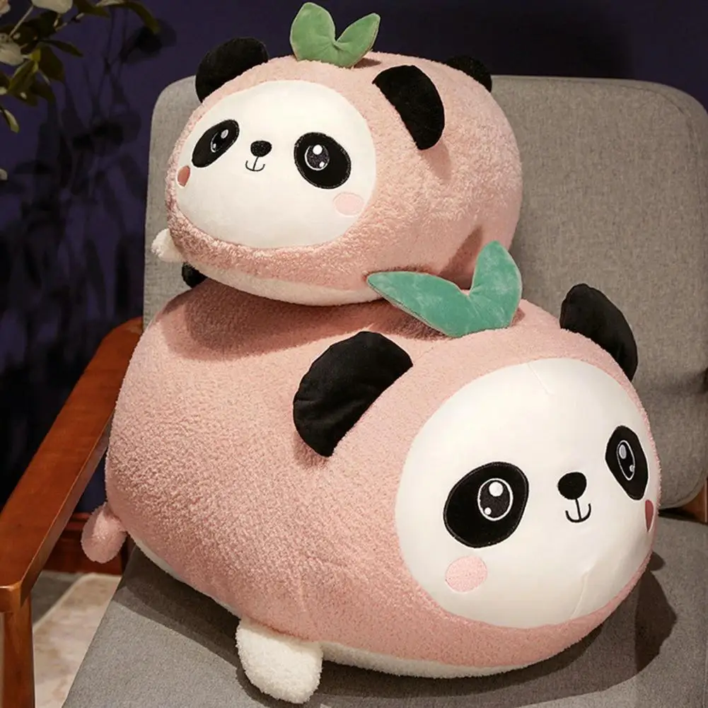 High Plush Doll Soft Cartoon Panda Plush Pillow Huggable Stuffed Doll for Kids Girls Cute Appeasing Toy for Bedroom Decoration