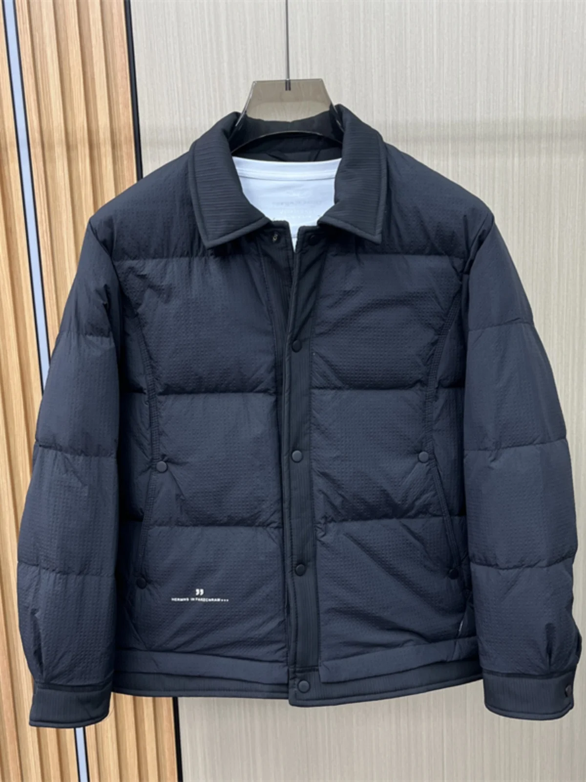 

Мужская пуховая куртка премиум-класса с воротником-стойкой, теплая, модная, повседневная, защита от холода, полиэстер, городской стиль...