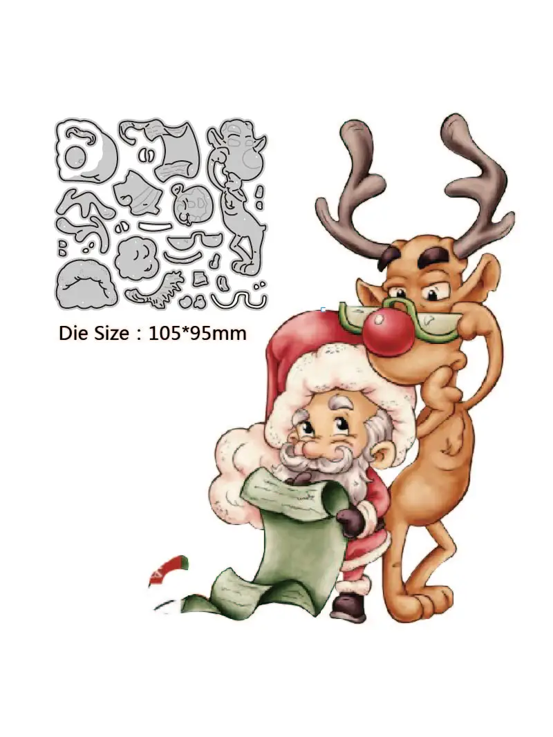 Christmas Snowman Reindeer Girl Old Man Metal Cutting Layering Die Scrapbook Die Photo Album Decor DIY Card Craft 2022 New