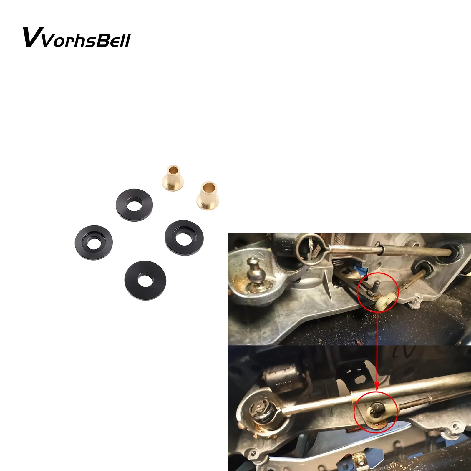 Short Shifter Linkage Bushing 8mm & 10mm OE 1J0711051Q For VW Golf Mk4 Mk5 Jetta Bora Audi A3 Manual Transmission
