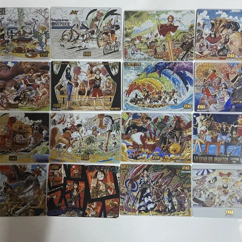 

Anime One Piece AR Cards Robin Nami Luffy Sanji Zoro Chopper Usopp Collection Cards Christmas Birthday Gifts Children's Toys