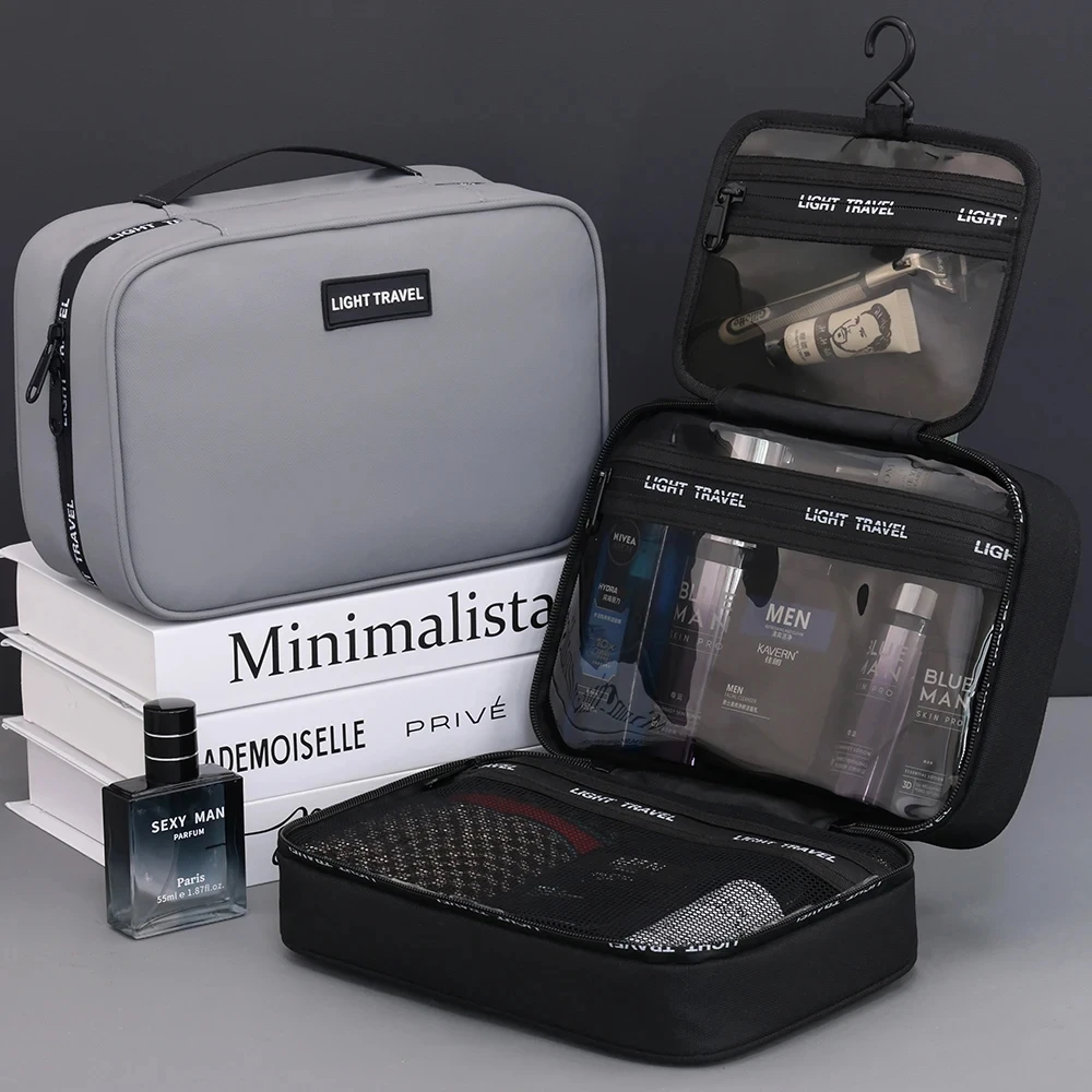 Männer Faltbare Kulturbeutel Reise Business Layered Mehrere Taschen Kosmetik Make-Up Fällen Männlich Hängende Lagerung Organizer Kulturbeutel