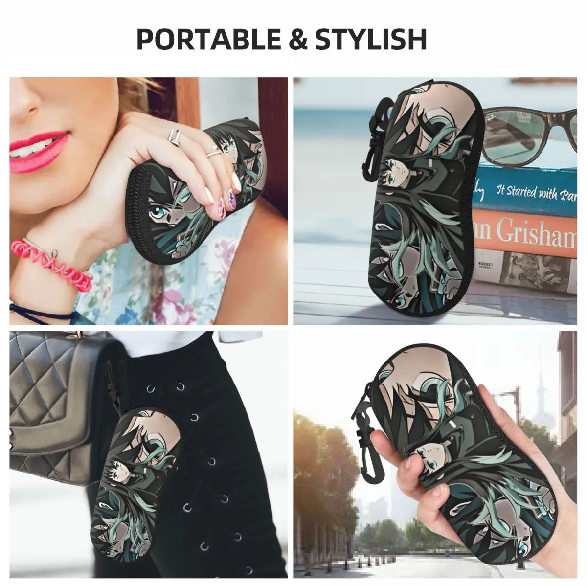 Muichiro Tokito Shell Glasses Case Protector Sunglasses Box Women Men Soft Eyeglass Bag Pouch