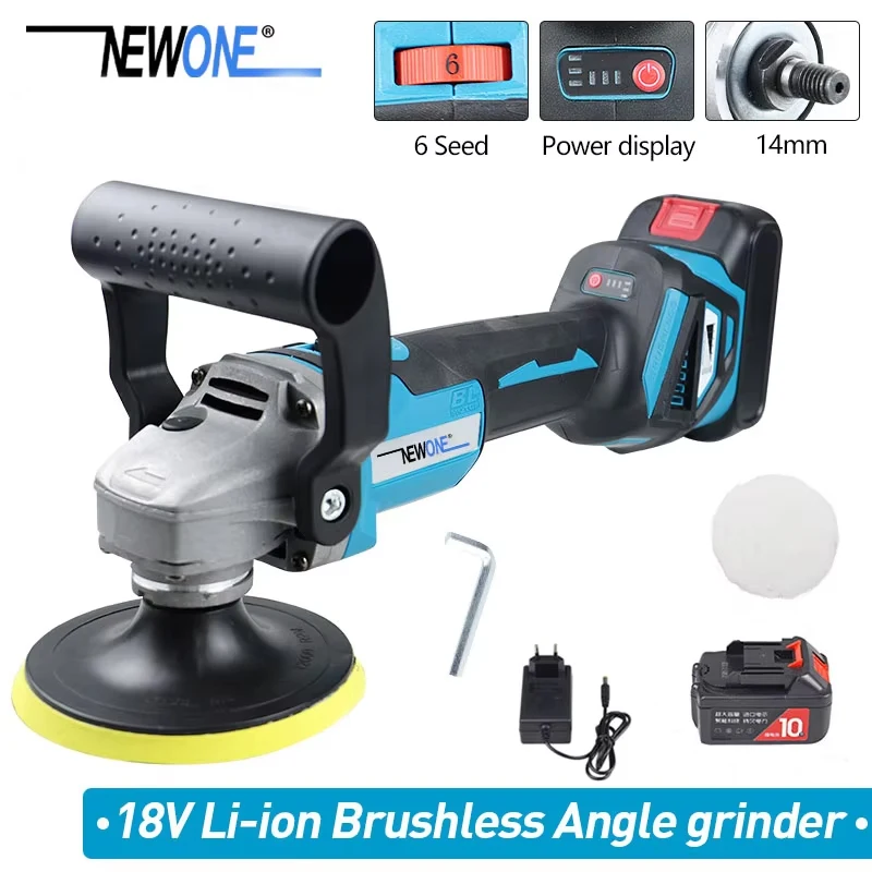 NEWONE 18V Polisher/ Car Polishing Machine Compatible for Makita 18V Battery Polishing Tool Sander Buffing Waxing Machine M14