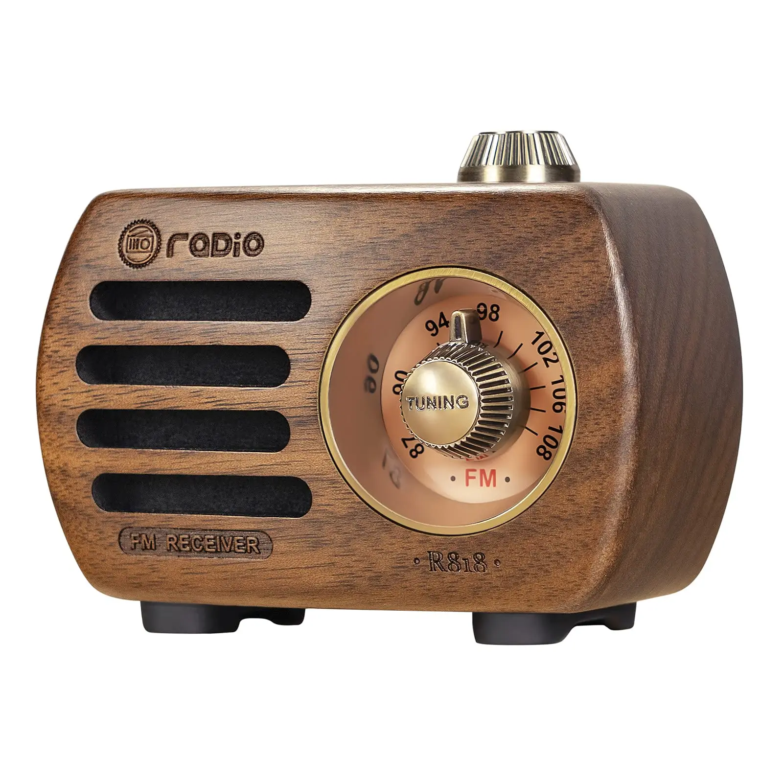 Portable Radio Retro Bluetooth Speaker Walnut Wooden FM Radio Old Fashioned Classic Style TF Card MP3 Player wireless Radios